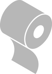 Toilet paper roll or tube icon design, template for wc. Bathroom hygiene icons, kitchen cleaning towel. Blank soft scroll product.