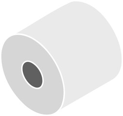 Toilet paper roll or tube icon design, template for wc. Bathroom hygiene icons, kitchen cleaning towel. Blank soft scroll product.