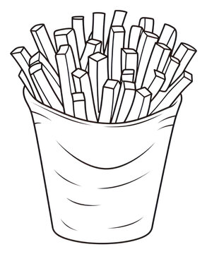 recommend clip art: PNG French fries sketch drawing line.