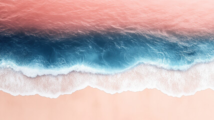 Fototapeta premium Gradient Ocean Wave with Smooth Strokes