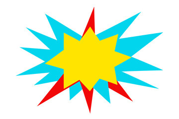 Creative Starburst Speech Bubble Vector Illustration with Striking Sharp Lines
