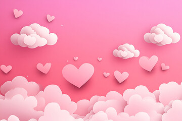 pink background with hearts