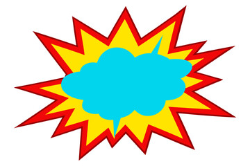 Vibrant Jagged Edge Comic Speech Bubble Vector Art for Explosive Designs
