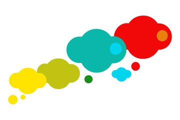 Small Irregularly Shaped Thought Bubbles Vector Illustration for Creative Ideas
