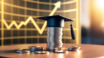 Technology and futuristic business, invest your money in the right place, save your money