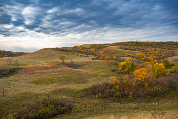 Autumn hiking on the Canadian prairie