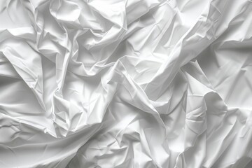 Obraz premium Clean white paper wrinkled abstract background.
