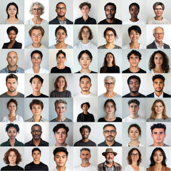 Diverse Face Headshot Portraits