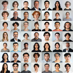 Diverse Face Headshot Portraits