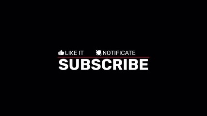 A modern and simple Subscribe button with like, comment, and notifications icons. Ideal for vloggers and social media content creators.