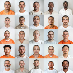 Prison Mug Shot Face Headshot Portraits