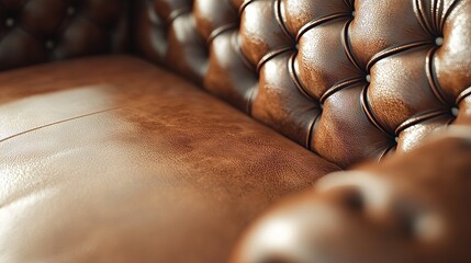 Obraz premium Leather sofa 3D visualization with 3Dmax + Corona render. -