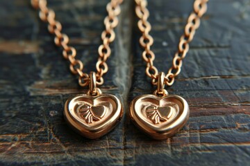 Heart necklace featuring a split charm symbolizing broken friendship and cherished memories