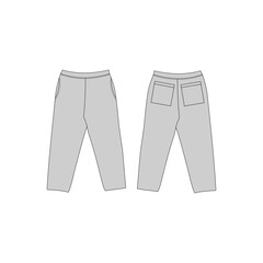 Sweatpants Technical Design Illustration