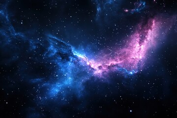 A starry night sky with a blue hue, generative ai image