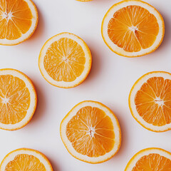 Orange isolated on white background.generative AI