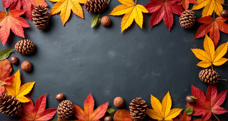 autumn leaves frame