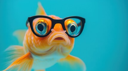 Fototapeta premium Goldfish in big glasses underwater