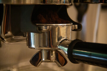 Docked Portafilter with Espresso Grounds 02