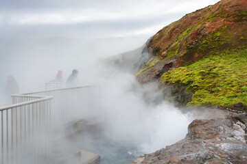 Deildartunguhver hot spring in Reykholtsdalur, Iceland