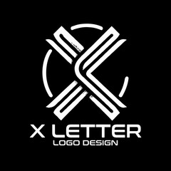 X Letter Vector Logo Design