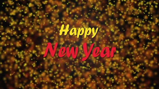 Happy New Year text animation, New Year