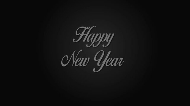 Happy New Year text animation, New Year
