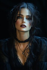 Fototapeta premium Scary makeup for halloween party, AI generated