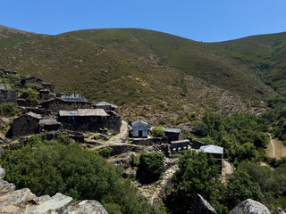 View of the old Village of Drave, near Arouca, Portugal, located at the Arouca Geopark