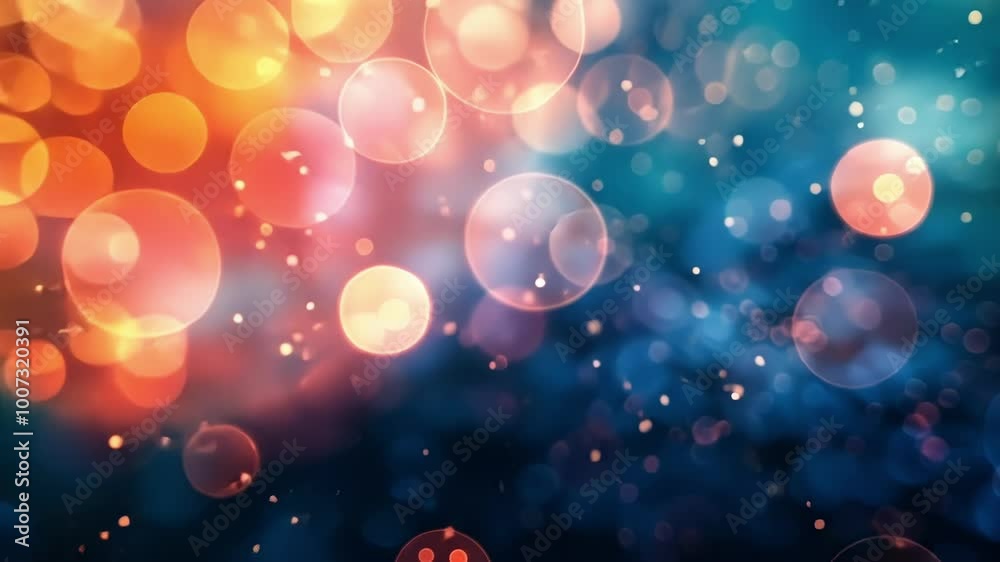 Wall mural abstract blurred background with defocused bokeh lights creating a dreamy, magical atmosphere, perfe