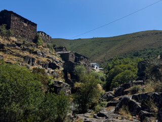 View of the old Village of Drave, near Arouca, Portugal, located at the Arouca Geopark