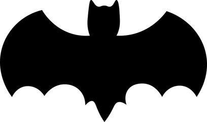 Black Bat Silhouette Outline. Halloween Design. Cut, Print, and HTV ready. Transparent Background