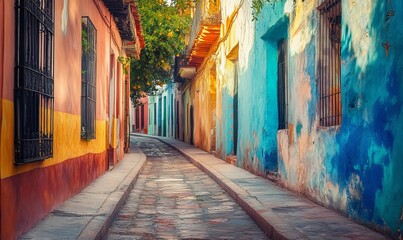 Fototapeta premium Colorful Street in Old