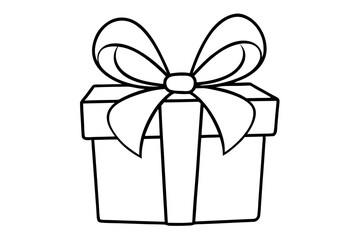 Festive Vector Illustration Featuring a Beautifully Wrapped Gift with a Huge Bow
