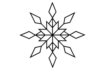 Obraz premium Unique Asymmetrical Snowflakes Illustrated in Vivid Vector Designs for Creative Projects 