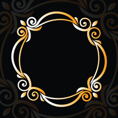 Decorative Vector Frames Golden Color