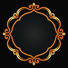 Decorative Vector Frames Golden Color