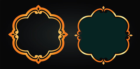 Decorative Vector Frames Golden Color