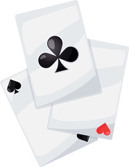 Playing cards cartoon icon. Poker game symbol