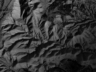 Aerial view of the Abanilla Desert, Murcia region, Spain