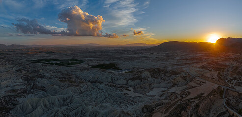 Aerial view of the Abanilla Desert, Murcia region, Spain