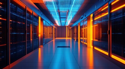 Fototapeta premium Server Room Interior