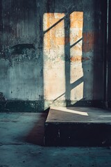 Sunlight streaming through a window in an abandoned building
