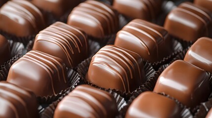 Obraz premium Chocolate-covered marzipan candies