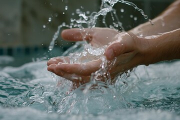 Jesus pouring living waters, symbolizing him as the source of life for all humanity