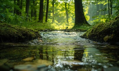 Obraz premium water in enchanted forest