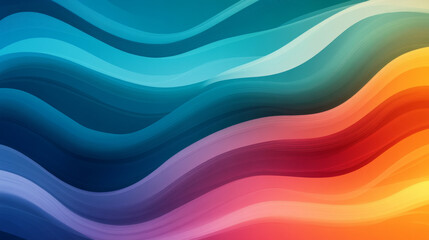 Abstract colorful wavy background with blue, purple, red and orange hues.