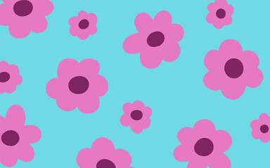 Flores redondas minimalistas rosas para decoración