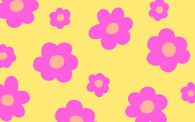 Flores redondas minimalistas rosas para decoraci&oacute;n