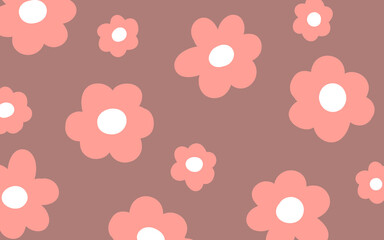 Flores redondas minimalistas rosas para decoración